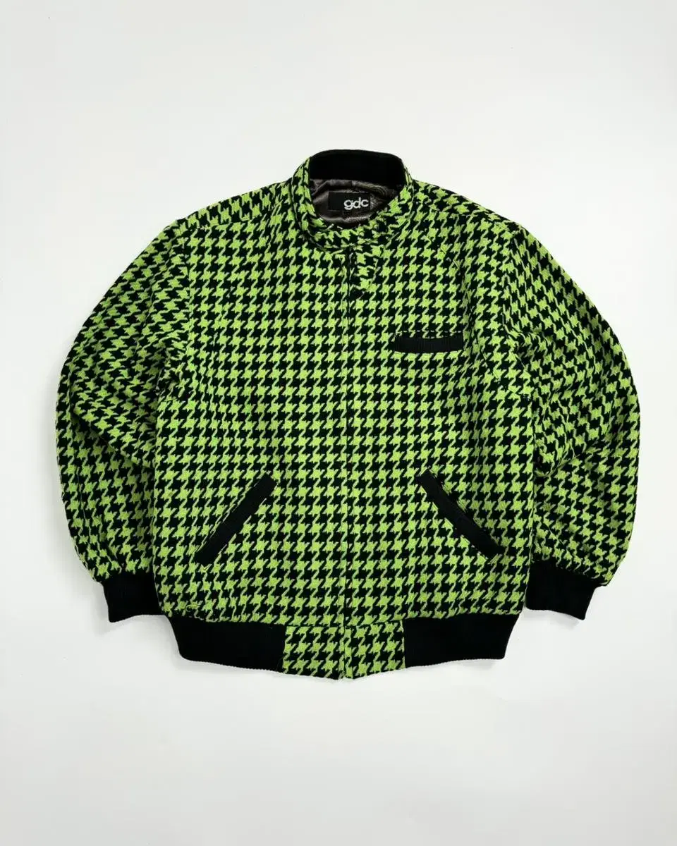 gdc neon houndtooth jacquard blouson